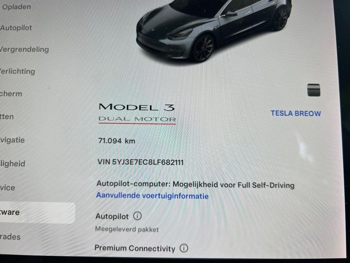 Photo 4 VIN: 5YJ3E7EC8LF682111 - TESLA MODEL 