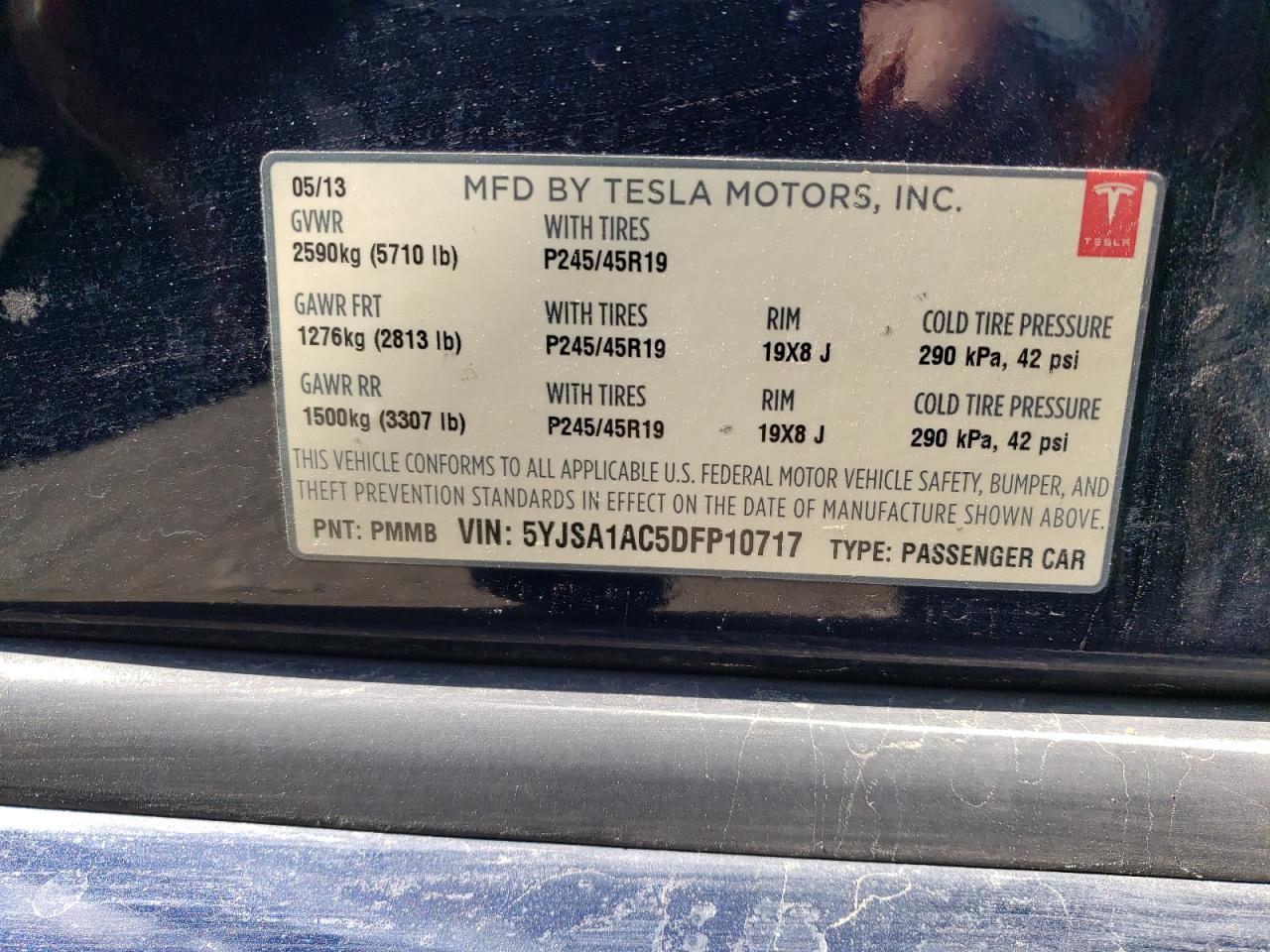 Photo 12 VIN: 5YJSA1AC5DFP10717 - TESLA MODEL S 