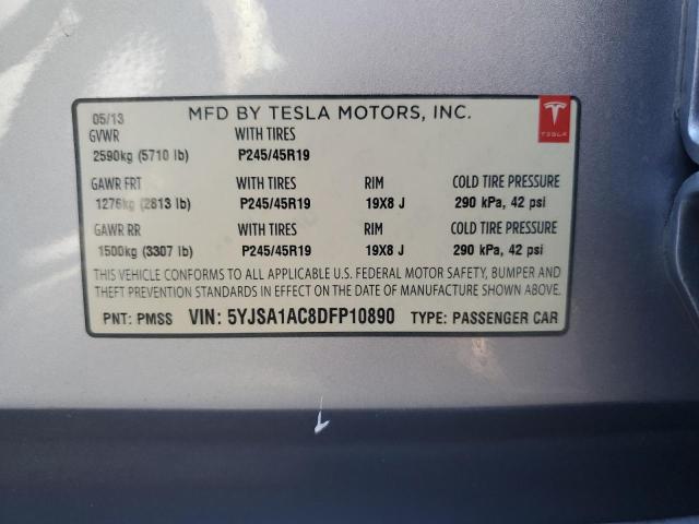 Photo 11 VIN: 5YJSA1AC8DFP10890 - TESLA MODEL S 