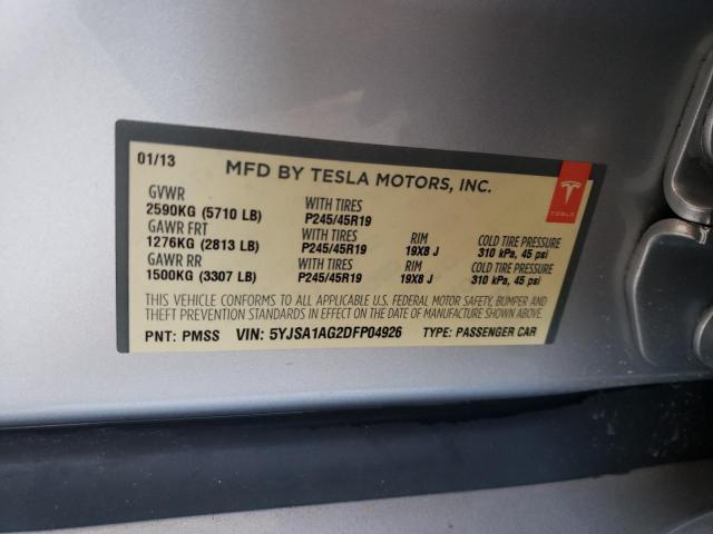 Photo 11 VIN: 5YJSA1AG2DFP04926 - TESLA MODEL S 