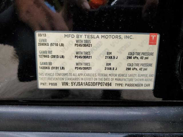 Photo 11 VIN: 5YJSA1AG3DFP07494 - TESLA MODEL S 