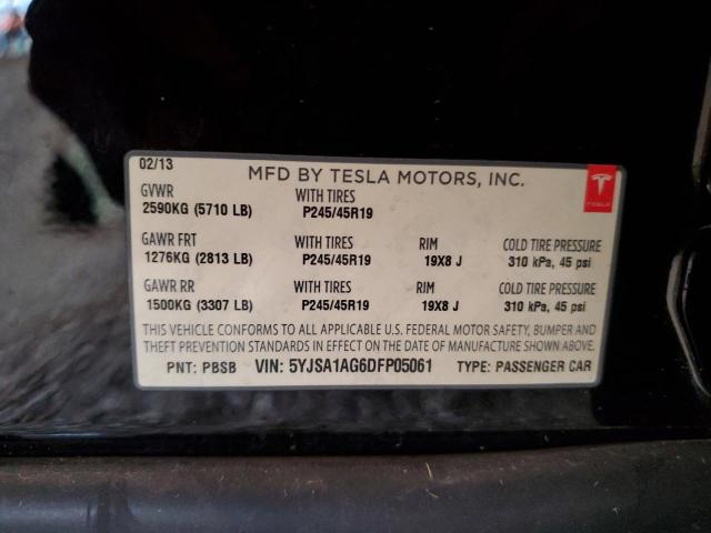 Photo 11 VIN: 5YJSA1AG6DFP05061 - TESLA MODEL S 