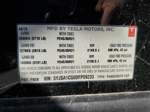 Photo 11 VIN: 5YJSA1CG0DFP09233 - TESLA MODEL S 