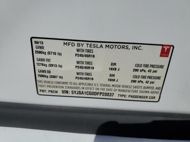 Photo 11 VIN: 5YJSA1CG0DFP20037 - TESLA MODEL S 