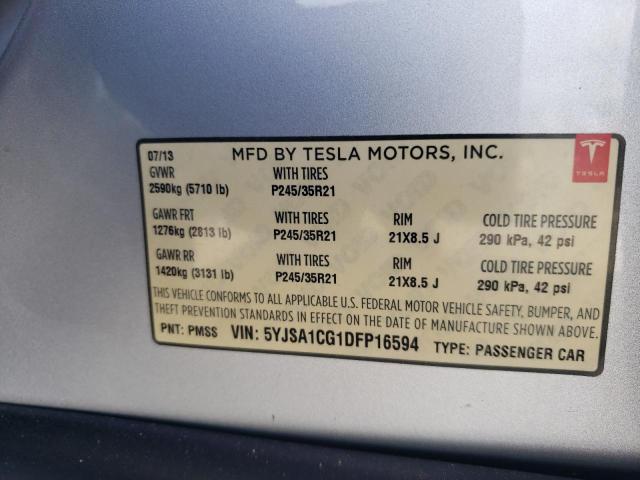 Photo 11 VIN: 5YJSA1CG1DFP16594 - TESLA MODEL S 