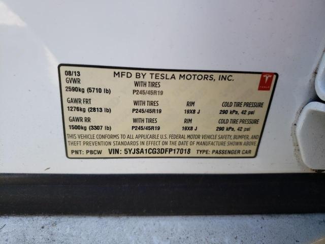 Photo 9 VIN: 5YJSA1CG3DFP17018 - TESLA MODEL S 