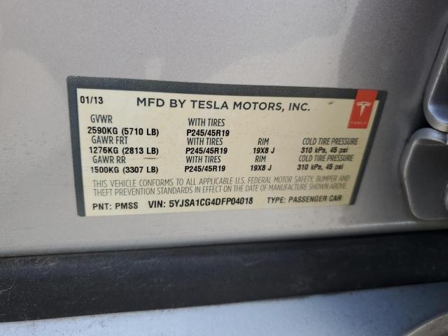 Photo 11 VIN: 5YJSA1CG4DFP04018 - TESLA MODEL S 