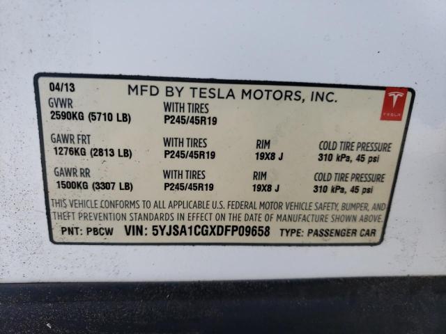 Photo 12 VIN: 5YJSA1CGXDFP09658 - TESLA MODEL S 