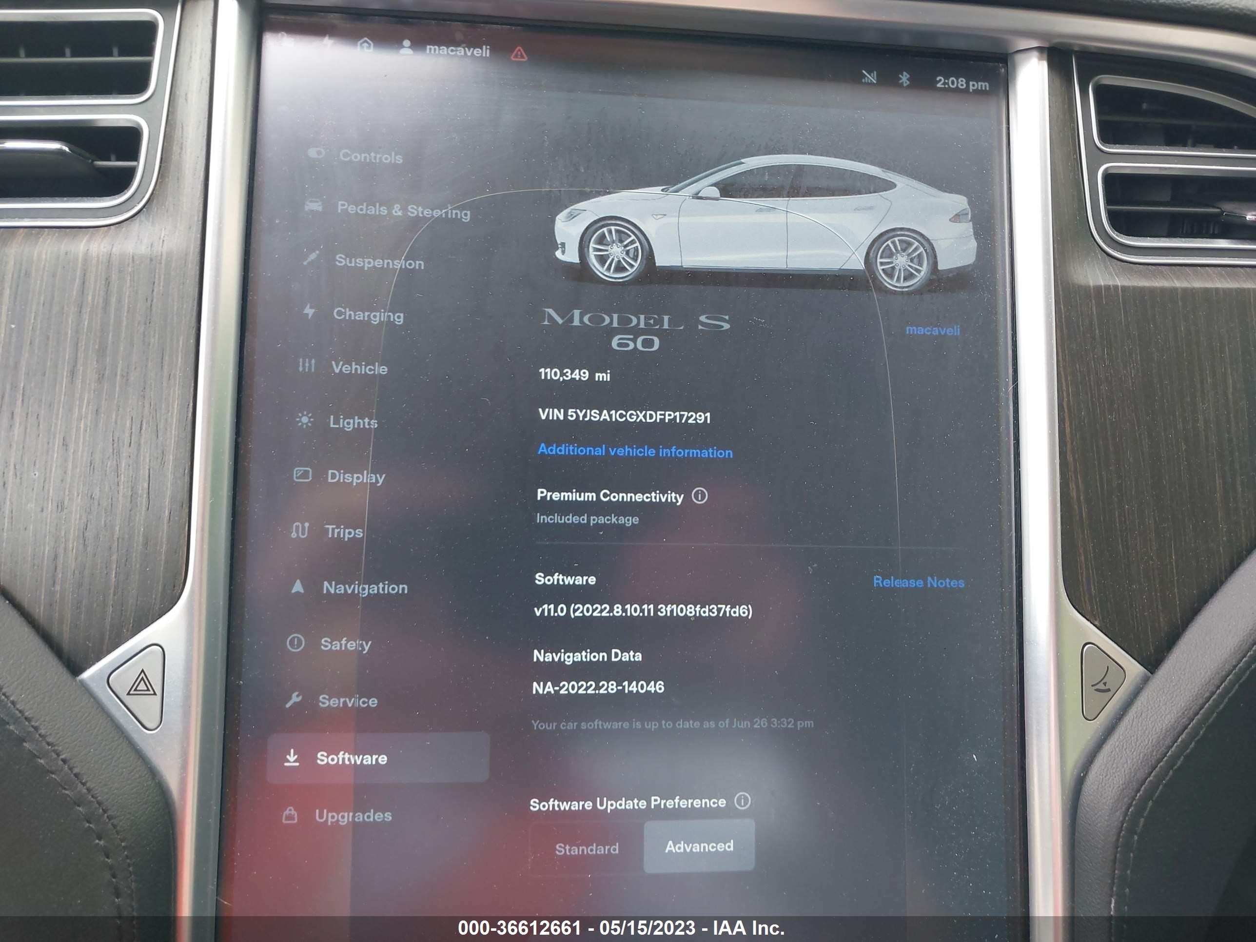 Photo 6 VIN: 5YJSA1CGXDFP17291 - TESLA MODEL S 