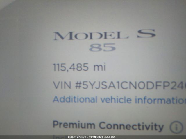 Photo 6 VIN: 5YJSA1CN0DFP24698 - TESLA MODEL S 