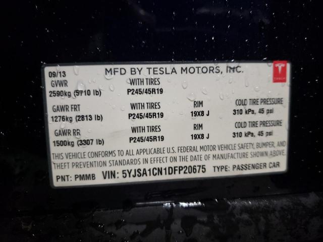 Photo 12 VIN: 5YJSA1CN1DFP20675 - TESLA MODEL S 