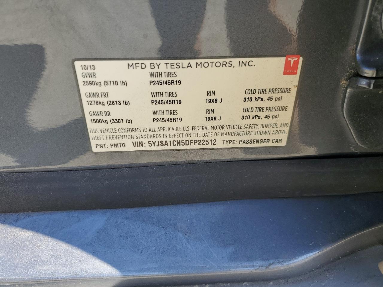 Photo 11 VIN: 5YJSA1CN5DFP22512 - TESLA MODEL S 