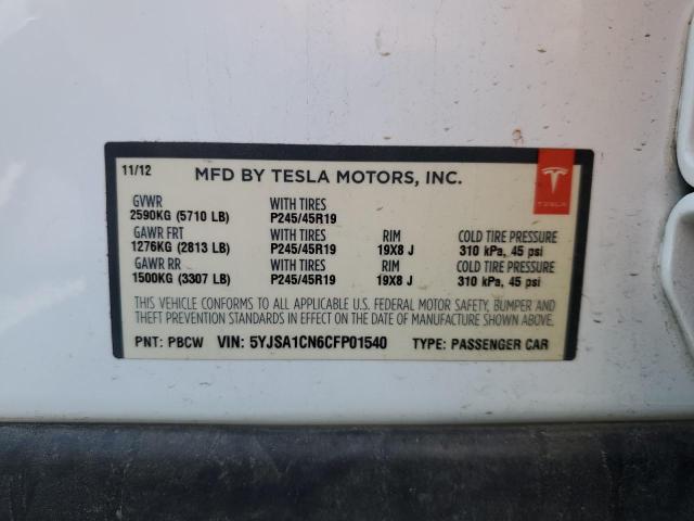 Photo 11 VIN: 5YJSA1CN6CFP01540 - TESLA MODEL S 