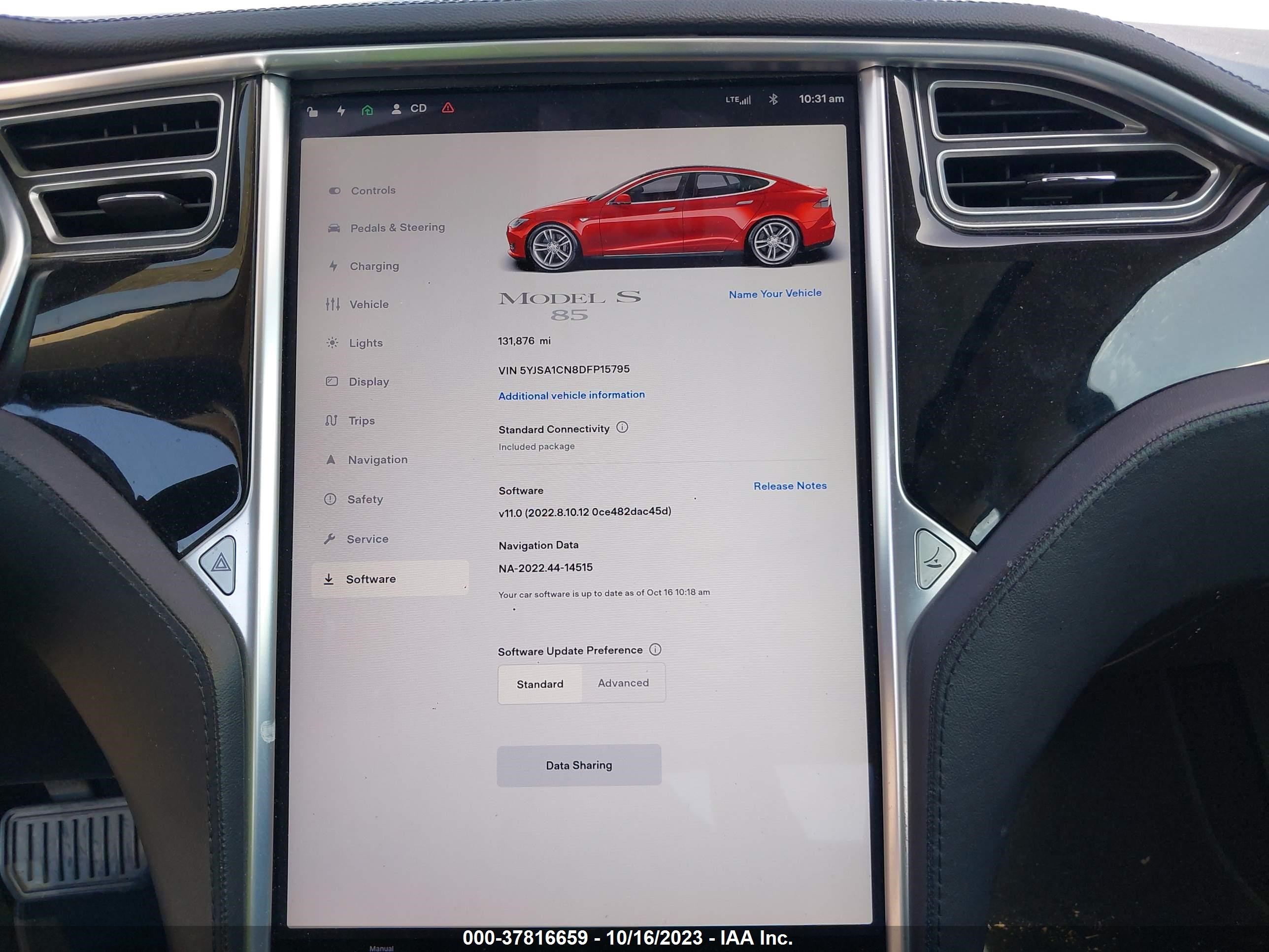 Photo 17 VIN: 5YJSA1CN8DFP15795 - TESLA MODEL S 