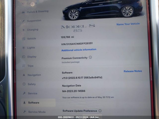 Photo 6 VIN: 5YJSA1CN9DFP29351 - TESLA MODEL S 