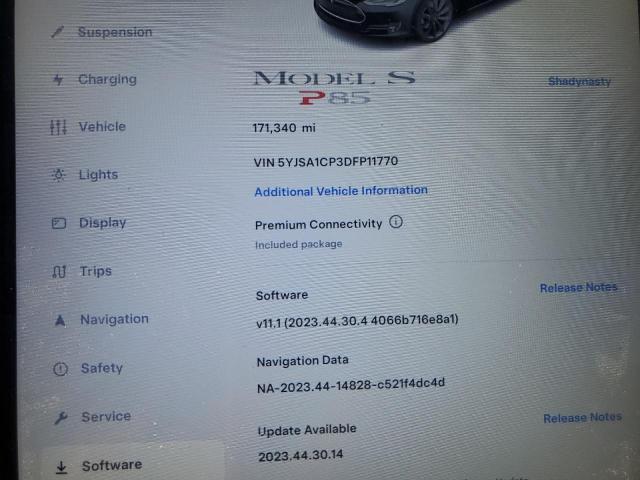 Photo 8 VIN: 5YJSA1CP3DFP11770 - TESLA MODEL S 