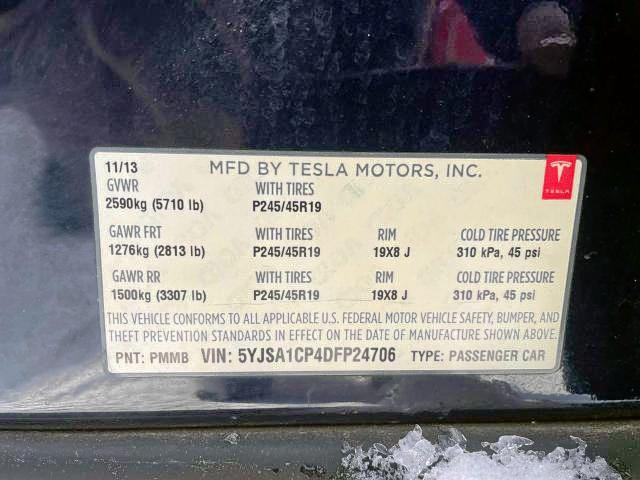 Photo 9 VIN: 5YJSA1CP4DFP24706 - TESLA MODEL S 