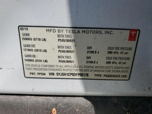 Photo 12 VIN: 5YJSA1CP5DFP05176 - TESLA MODEL S 