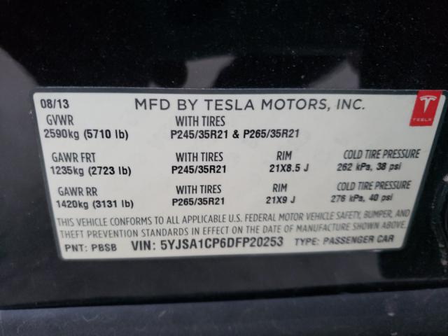 Photo 9 VIN: 5YJSA1CP6DFP20253 - TESLA MODEL S 