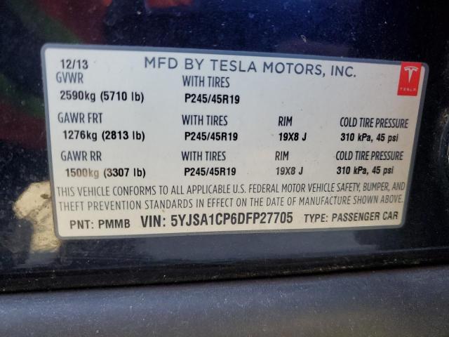 Photo 12 VIN: 5YJSA1CP6DFP27705 - TESLA MODEL S 