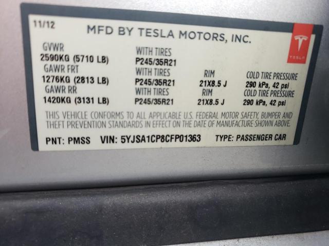 Photo 11 VIN: 5YJSA1CP8CFP01363 - TESLA MODEL S 