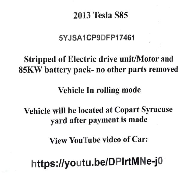 Photo 8 VIN: 5YJSA1CP9DFP17461 - TESLA MODEL S 