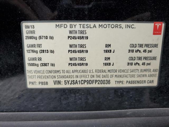 Photo 11 VIN: 5YJSA1CP9DFP20036 - TESLA MODEL S 