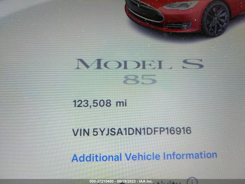 Photo 6 VIN: 5YJSA1DN1DFP16916 - TESLA MODEL S 