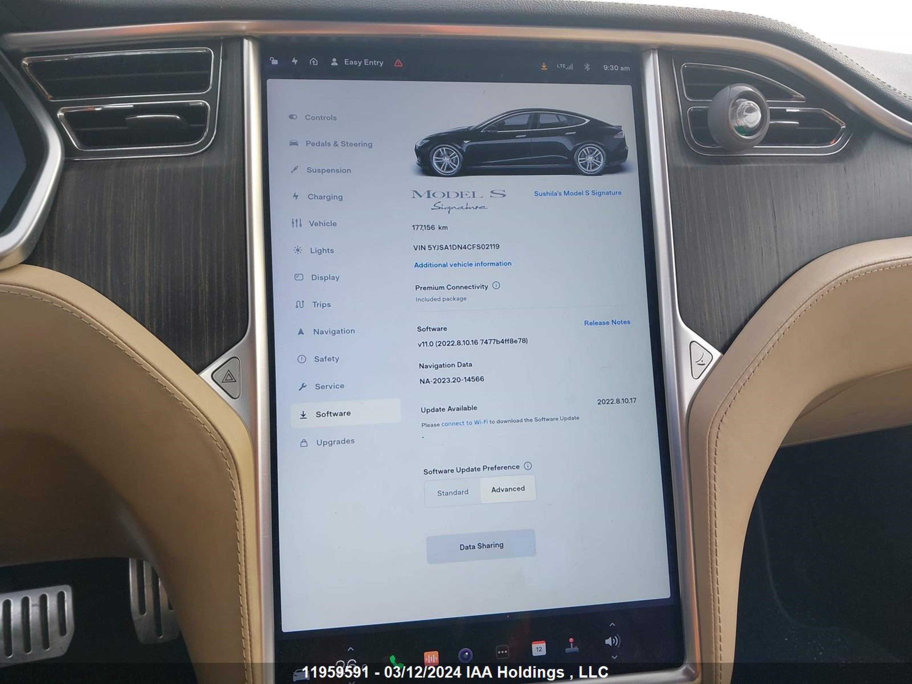 Photo 6 VIN: 5YJSA1DN4CFS02119 - TESLA MODEL S 