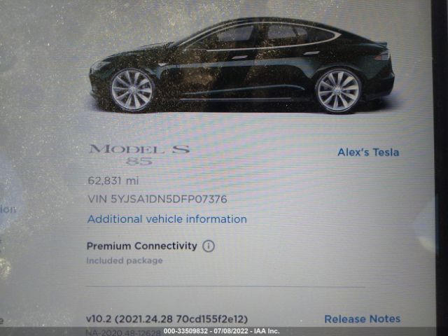 Photo 6 VIN: 5YJSA1DN5DFP07376 - TESLA MODEL S 