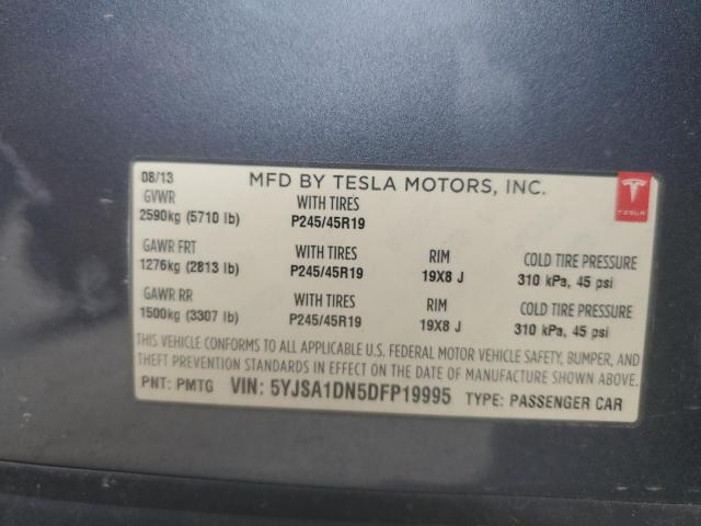 Photo 12 VIN: 5YJSA1DN5DFP19995 - TESLA MODEL S 