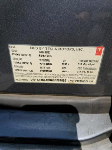 Photo 12 VIN: 5YJSA1DN6DFP07080 - TESLA MODEL S 