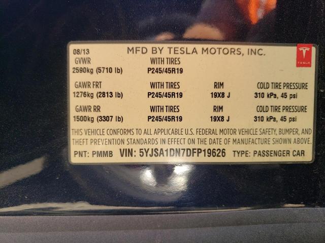 Photo 12 VIN: 5YJSA1DN7DFP19626 - TESLA MODEL S 