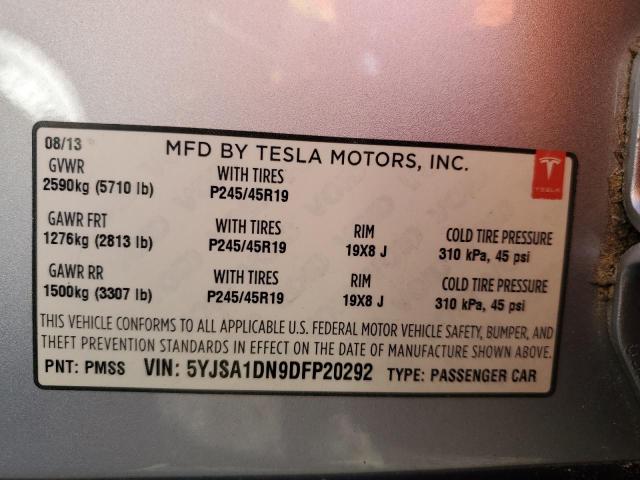 Photo 12 VIN: 5YJSA1DN9DFP20292 - TESLA MODEL S 