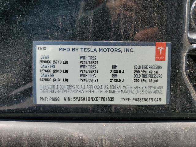 Photo 12 VIN: 5YJSA1DNXCFP01832 - TESLA MODEL S 