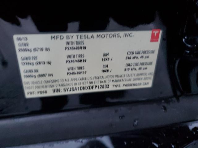 Photo 12 VIN: 5YJSA1DNXDFP12833 - TESLA MODEL S 