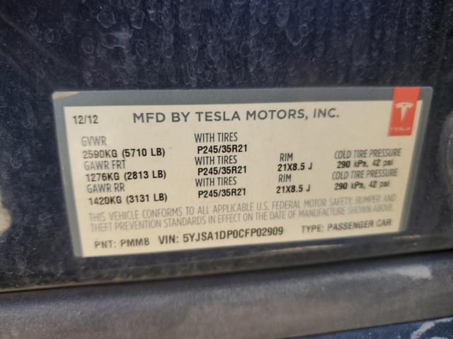 Photo 12 VIN: 5YJSA1DP0CFP02909 - TESLA MODEL S 