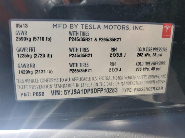 Photo 11 VIN: 5YJSA1DP0DFP10283 - TESLA MODEL S 