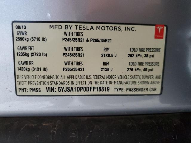 Photo 11 VIN: 5YJSA1DP0DFP18819 - TESLA MODEL S 