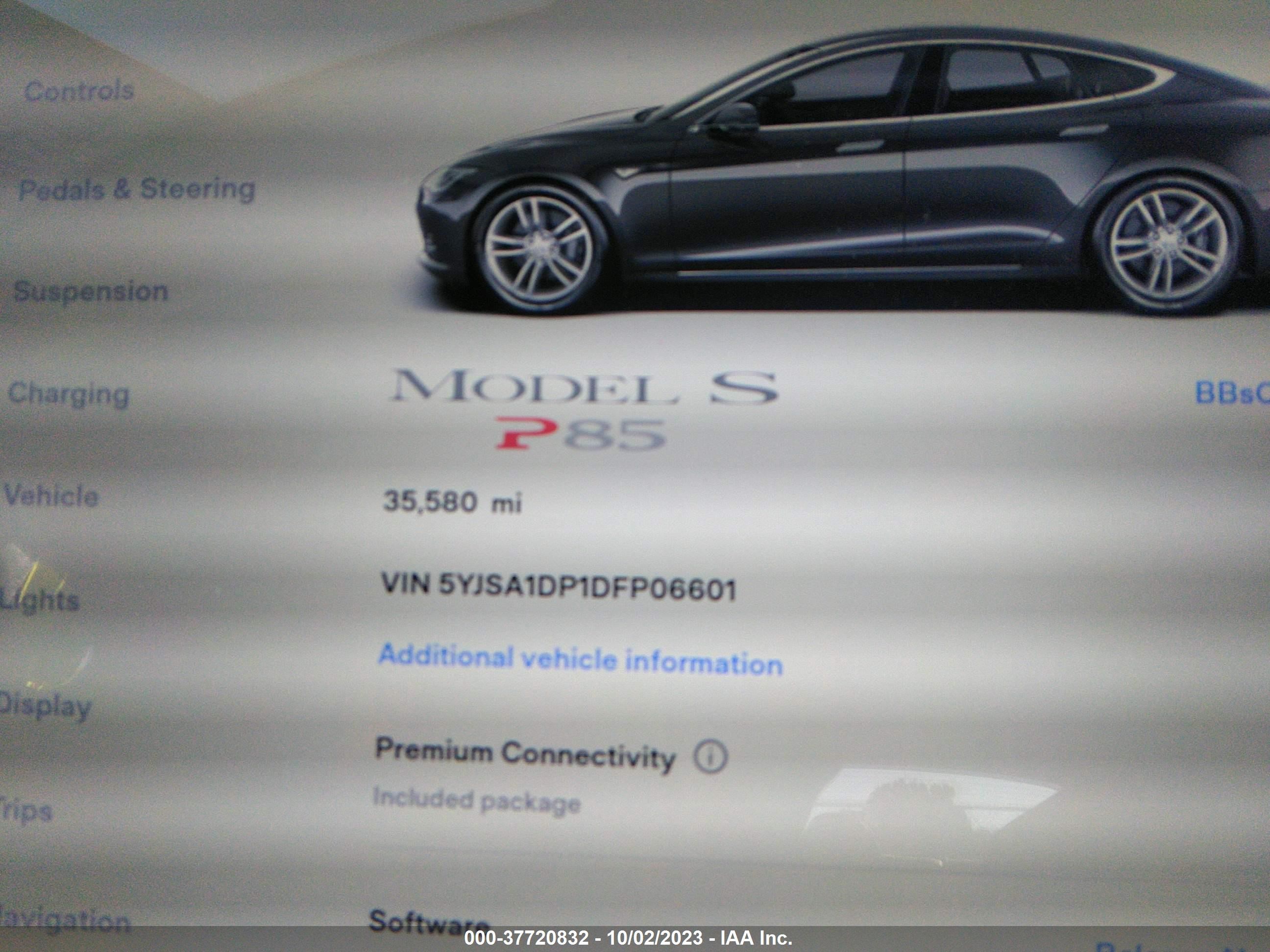 Photo 14 VIN: 5YJSA1DP1DFP06601 - TESLA MODEL S 