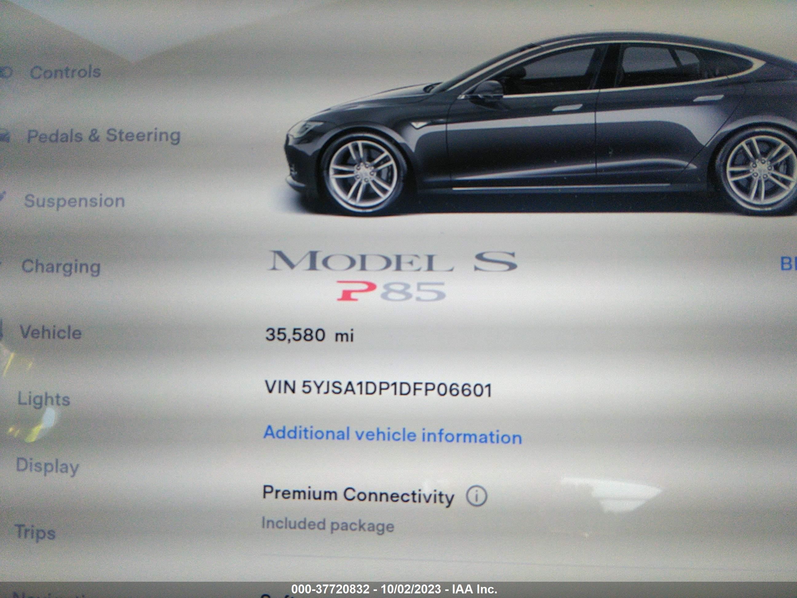 Photo 6 VIN: 5YJSA1DP1DFP06601 - TESLA MODEL S 