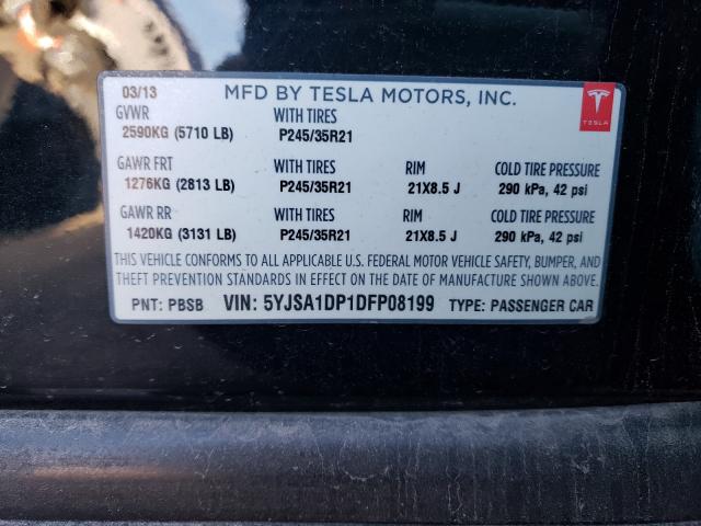 Photo 9 VIN: 5YJSA1DP1DFP08199 - TESLA MODEL S 