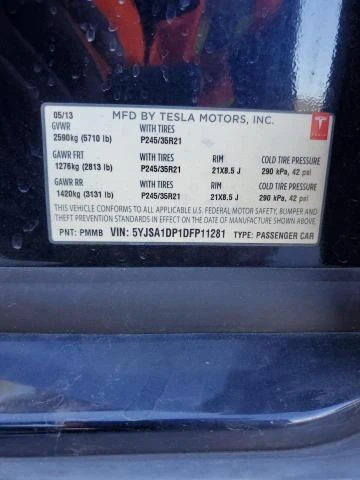 Photo 11 VIN: 5YJSA1DP1DFP11281 - TESLA MODEL S 