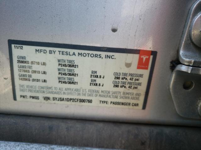 Photo 11 VIN: 5YJSA1DP2CFS00760 - TESLA MODEL S 