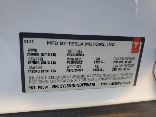 Photo 12 VIN: 5YJSA1DP2DFP04579 - TESLA MODEL S 