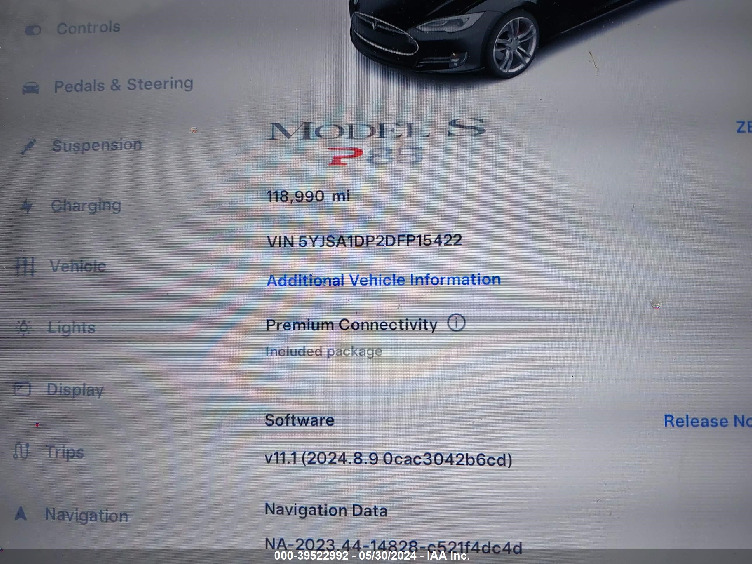 Photo 6 VIN: 5YJSA1DP2DFP15422 - TESLA MODEL S 