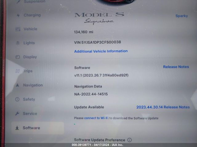 Photo 6 VIN: 5YJSA1DP3CFS00038 - TESLA MODEL S 