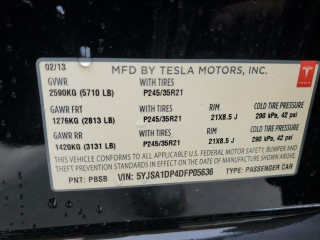 Photo 11 VIN: 5YJSA1DP4DFP05636 - TESLA MODEL S 