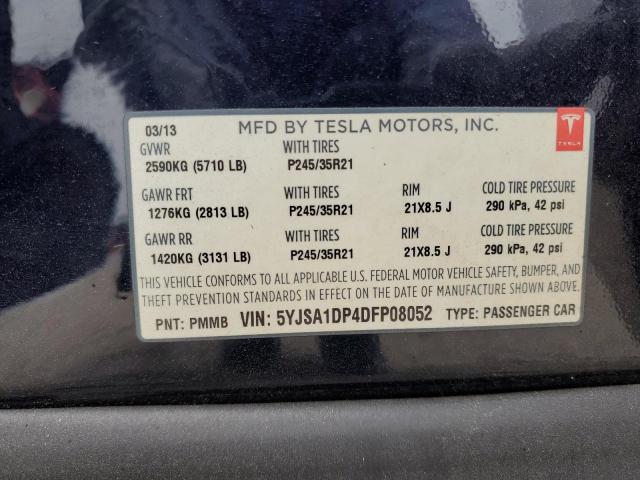 Photo 11 VIN: 5YJSA1DP4DFP08052 - TESLA MODEL S 