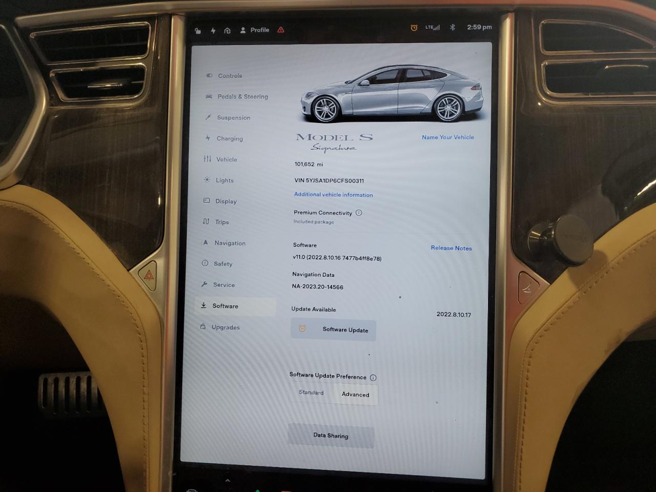 Photo 8 VIN: 5YJSA1DP6CFS00311 - TESLA MODEL S 